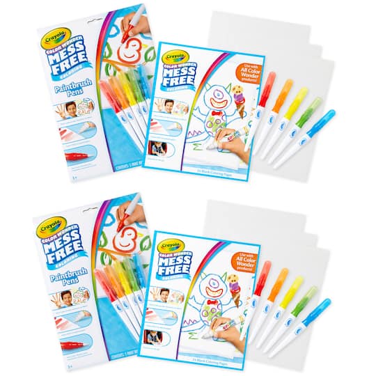 Crayola® Color Wonder Mess Free Paintbrush Pens & Paper Set, 2ct.